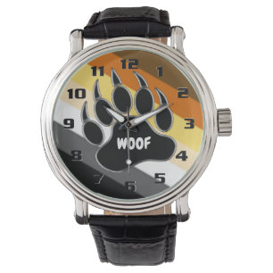 Gay Beer Pride Flag Beer Paw Wof Horloge