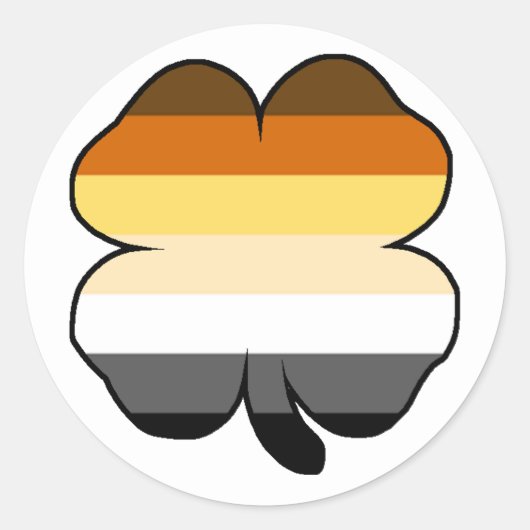 Gay Beer Pride Flag Shamrock Ronde Sticker (Voorkant)