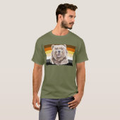 Gay Beer Vlag Bruin Gestreept T-shirt (Voorkant volledig)