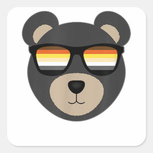 Gay Beer Zonnebril logo Vierkante Sticker