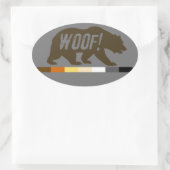 Gay Beren Pride Flag Beer Wof Ovale Sticker (Tas)