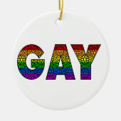 GAY Bloem Pride Kleuren Keramisch Ornament (Voorkant)