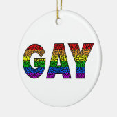 GAY Bloem Pride Kleuren Keramisch Ornament (Links)