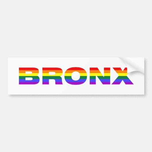 Gay Bronx Bumpersticker (Voorkant)
