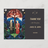 Gay bruiloft dank u briefkaart (Voorkant)