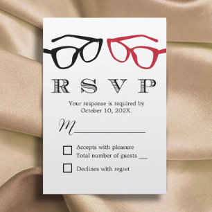 Gay bruiloft twee glazen minimalistische RSVP Kaartje