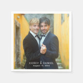 Gay bruiloft twee kamers foto servet (Voorkant)