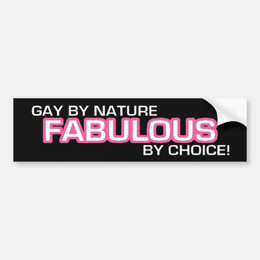 Gay by Natuur... Bumpersticker (Voorkant)
