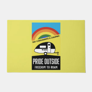 Gay caravan camping deurmat