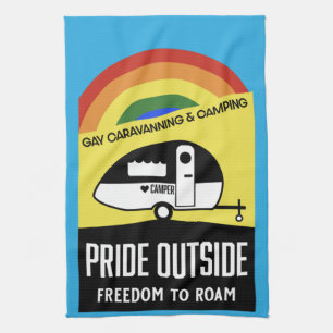 Gay caravan camping T-Shirt Theedoek