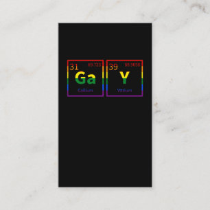 Gay Chemist LGBTQ Chemistry Rainbow Colors Visitekaartje