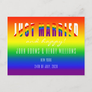 Gay Couple gewoon gehuwd met LGBT Gay Weddenschap Briefkaart