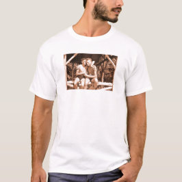  Gay Couple Hugging Summer Camp Bodies T-shirt