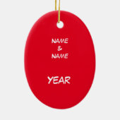 Gay Couple Premier Ornement de Noël (Dos)