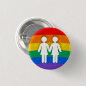 Gay Couple Ronde Button 3,2 Cm (Voorkant /achterkant)