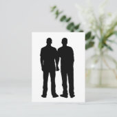 Gay Couple Silhouette Briefkaart (Staand voorkant)