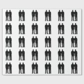 Gay Couple Silhouette Cadeaupapier (Vlak)