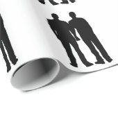 Gay Couple Silhouette Cadeaupapier (Rol Hoek)