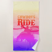 Gay Cowboy Beach Towel Strandlaken (Voorkant)