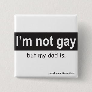 Gay Dad Square Vierkante Button 5,1 Cm