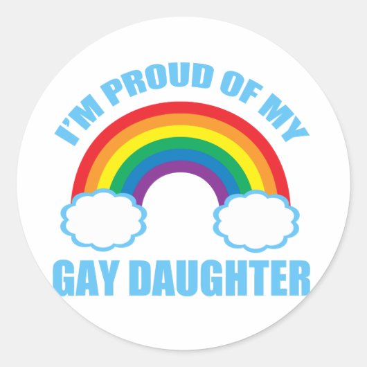 Gay Daughter Ronde Sticker (Voorkant)
