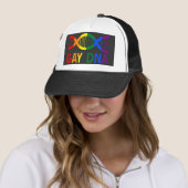 GAY DNA LGBTQ+ Rainbow Pride Trucker Pet (In situ)