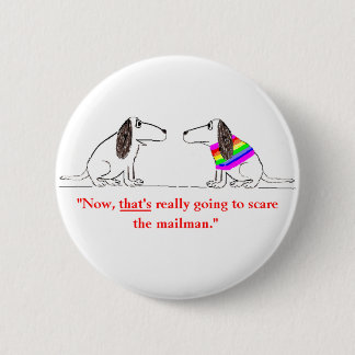 Gay Dog Cartoon #5 Ronde Button 5,7 Cm