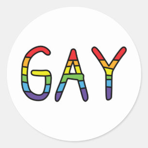 Gay Doodle-ontwerp Ronde Sticker