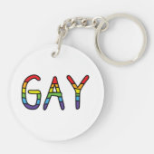 Gay Doodle-ontwerp Sleutelhanger (Achterkant)