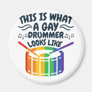 Gay Drummer Drummen Gay Pride Maand LGBTQ Regenboo Magneet