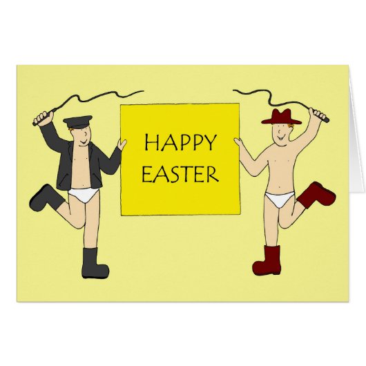 Gay Easter Greetings Cartoon (Voorkant Horizontaal)