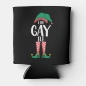 Gay Elf LGTBQ Matching Familie Kerstfeest Blikjeskoeler (Voorkant)