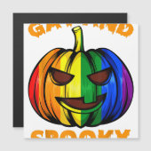 Gay en spooky Halloween regenboog pompoen LGBTQ+ G (Voorkant / Achterkant)
