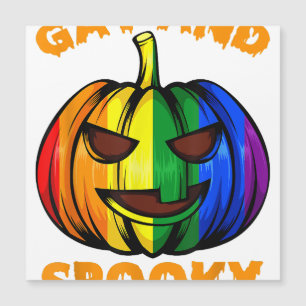 Gay en spooky Halloween regenboog pompoen LGBTQ+ G