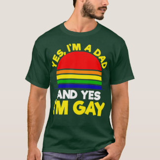 Gay Fathers Day Shirt  Retro Ja Ik krijg cadeau