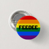 Gay Feedee Pin Ronde Button 3,2 Cm (Voorkant /achterkant)