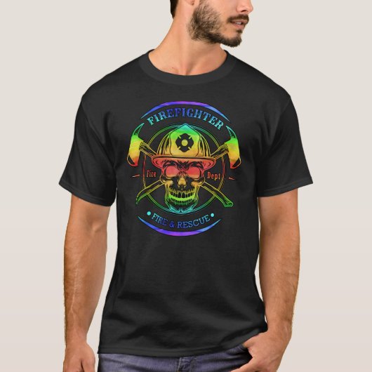 Gay Firefighter T-shirt (Voorkant)