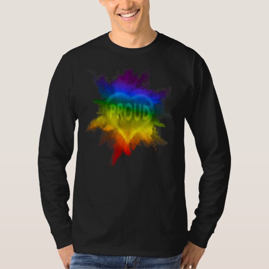Gay Flag Pride Rainbow Top Exploding Liefde LGBTQ (Voorkant)