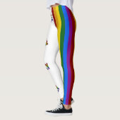 Gay Flower Pride Kleuren Gestreepte Leggings (Links)