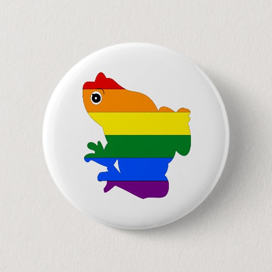 Gay Frog LGBT Pride Rainbow-Button Ronde Button 5,7 Cm (Voorkant)