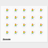 Gay Frog LGBT Pride Rainbow Classic Ronde Sticker (Vel)