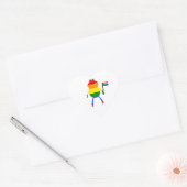Gay Frog LGBT Pride Rainbow Classic Round Sticker (Enveloppe)