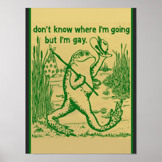 gay frog poster
