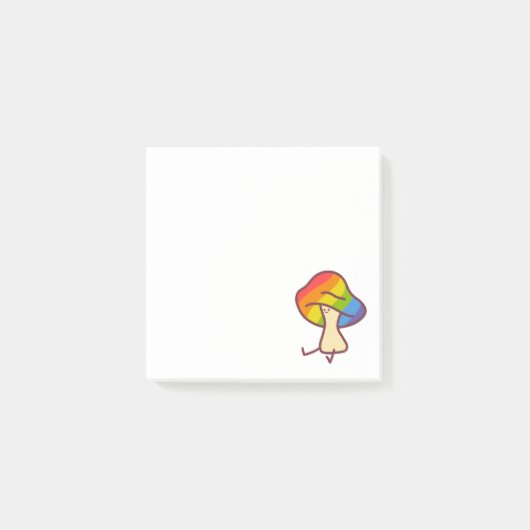 Gay Fungi Rainbow Mushroom Sticky Notes (Voorkant)