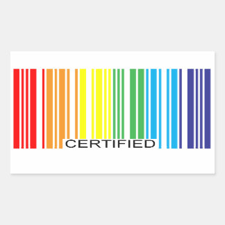 Gay Gecertificeerd Rechthoekige Sticker
