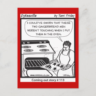 Gay gingerbread Men Feestdagenkaart