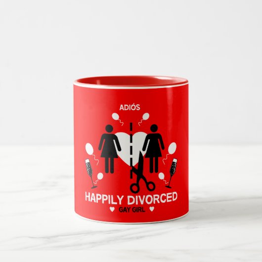 Gay Girl Divorce Survivante Mug (Centre)