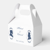 Gay Grooms Regency Blue Rozen Bedankdoosjes (Voorkant Zijde)