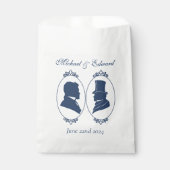Gay Grooms Regency Blue Rozen Bedankzakje (Voorkant)