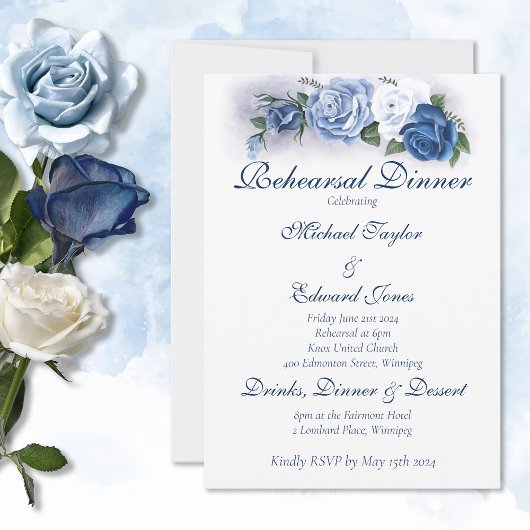 Gay Grooms Regency Blue Rozen Kaart